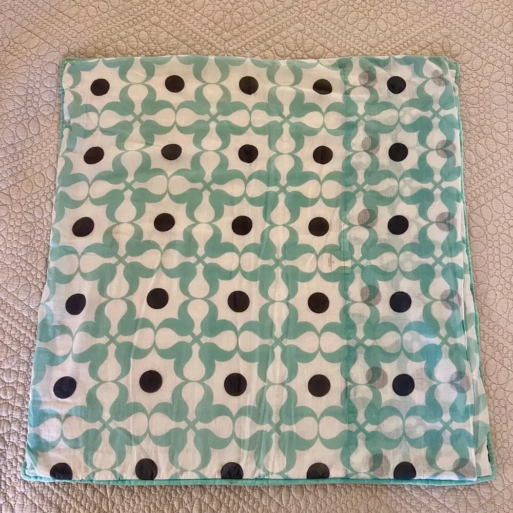 Anthropologie Lilla Patchwork Euro Sham 26x26 Cotton Quilted Pillow Cover Boho